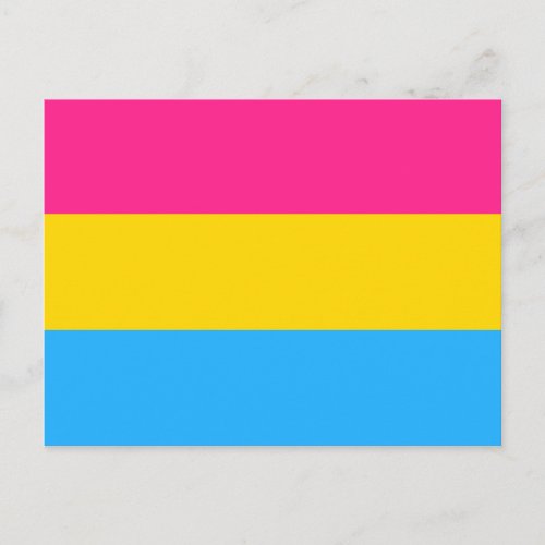 Pansexual Pride Pan Flag Postcard