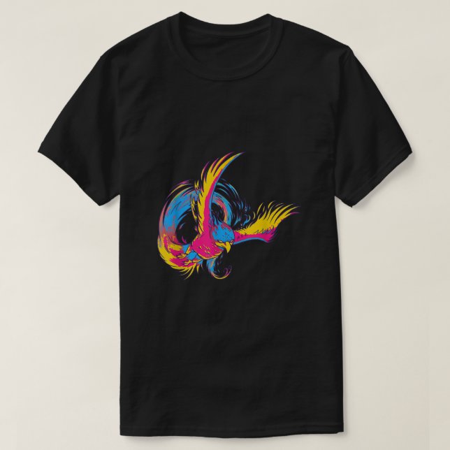 Pansexual Pride Phoenix Design Colors Of PANSEXUAL T-Shirt (Design Front)