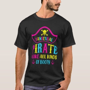 Pansexual Pride Pirate Lgbtq Month Flag Colors T-Shirt