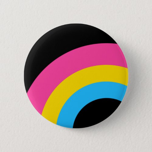 Pansexual Pride Rainbow Flag Black Button