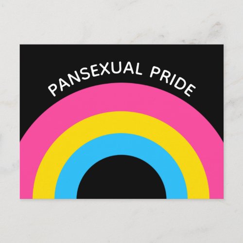 Pansexual Pride Rainbow Flag Custom Postcard
