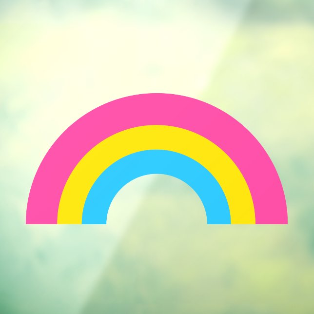 Pansexual Pride Rainbow Flag Personalized Window Cling (Sheet 3)