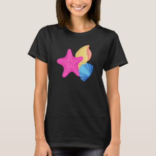 Pansexual Pride Seashells LGBTQ Pan Flag LGBTQIA+ T-Shirt