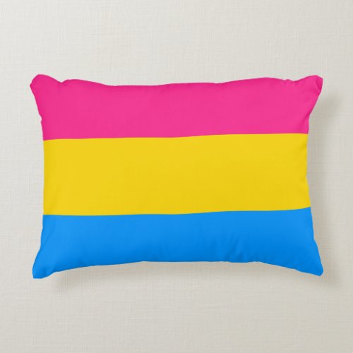 Pansexual Pride Stripes Accent Pillow