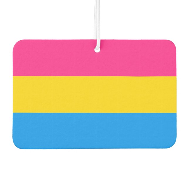 Pansexual Pride Stripes Air Freshener (Front)