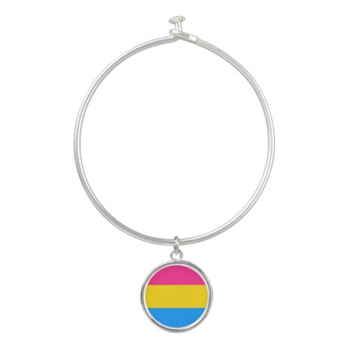 Pansexual Pride Stripes Bangle Bracelet
