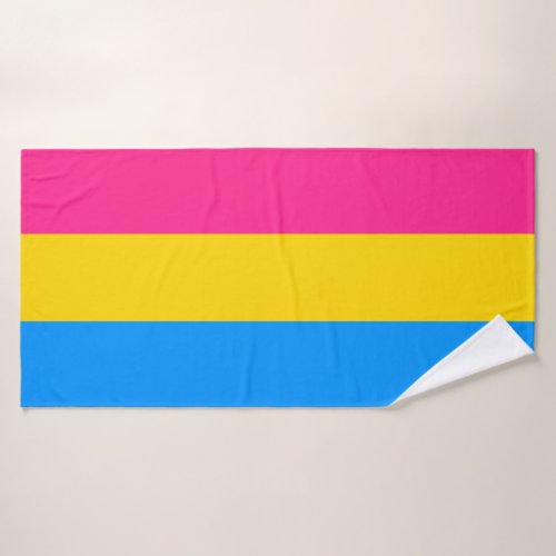 Pansexual Pride Stripes Bath Towel
