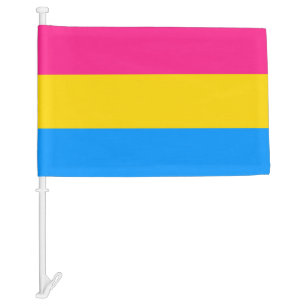 Pansexual Pride Stripes Car Flag