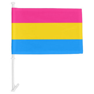 Pansexual Pride Stripes Car Flag