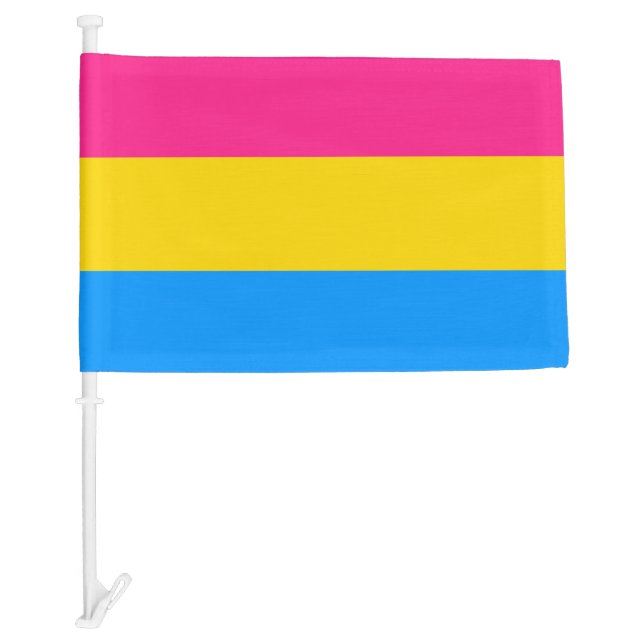 Pansexual Pride Stripes Car Flag (Front)