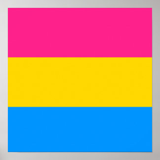 PANSEXUAL PRIDE STRIPES DESIGN POSTER