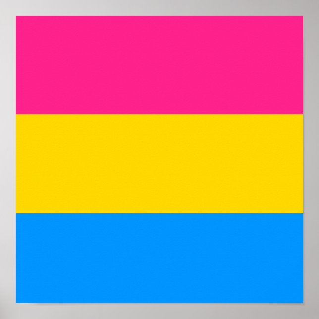 PANSEXUAL PRIDE STRIPES DESIGN POSTER (Front)