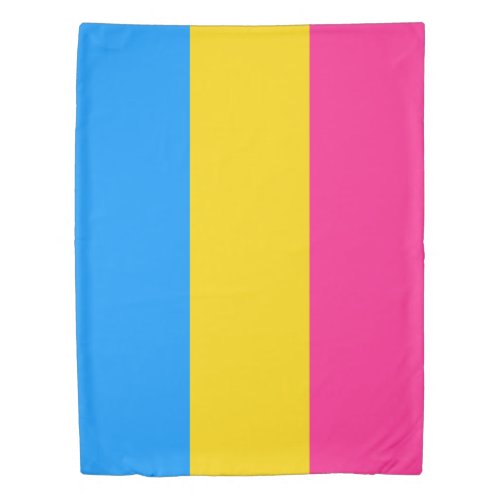 Pansexual Pride Stripes Duvet Cover