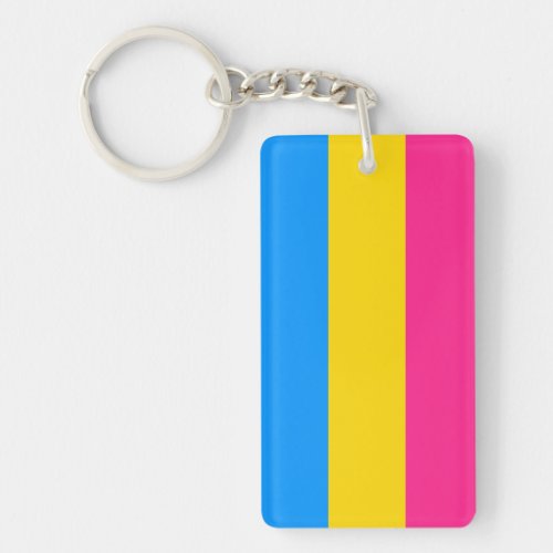 Pansexual Pride Stripes Keychain