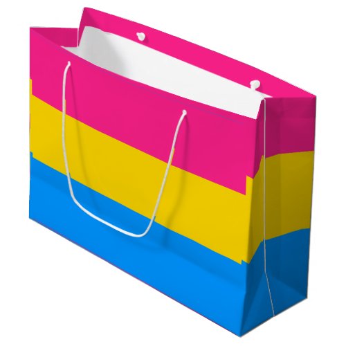 Pansexual Pride Stripes Large Gift Bag