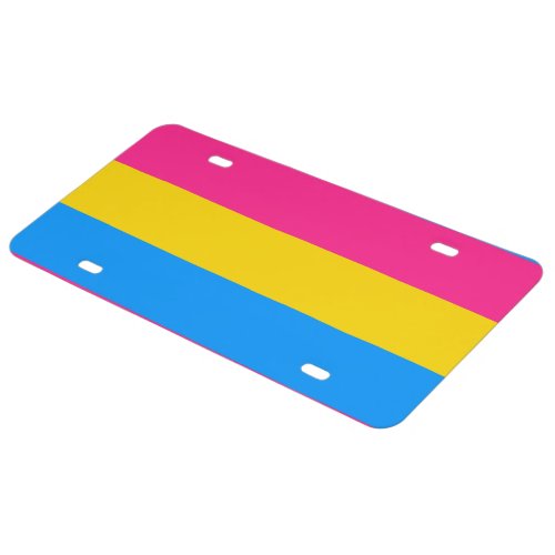 Pansexual Pride Stripes License Plate