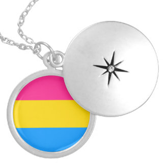 Pansexual Pride Stripes Locket Necklace
