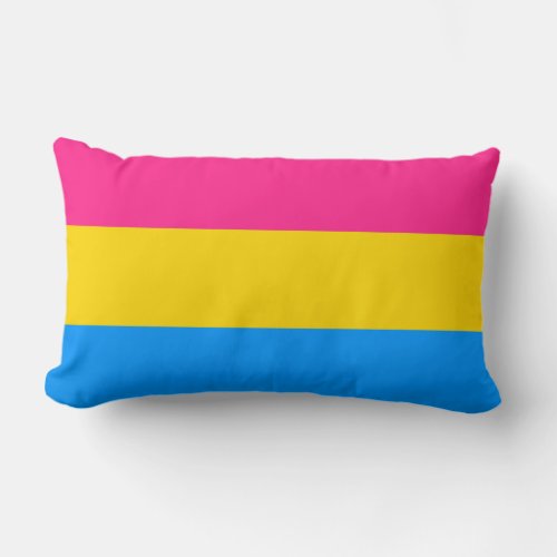 Pansexual Pride Stripes Lumbar Pillow