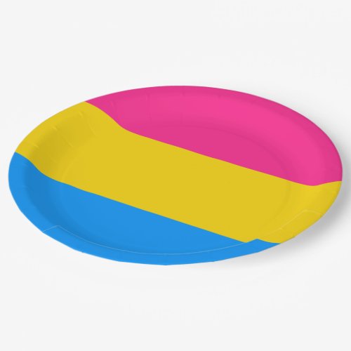 Pansexual Pride Stripes Paper Plates