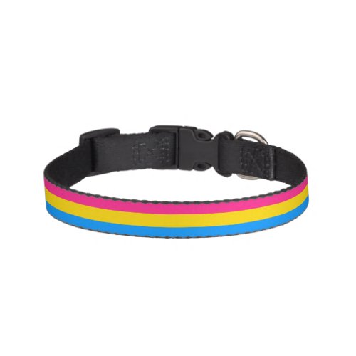 Pansexual Pride Stripes Pet Collar