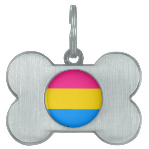 Pansexual Pride Stripes Pet ID Tag