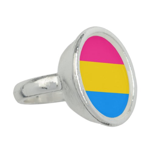 Pansexual Pride Stripes Ring
