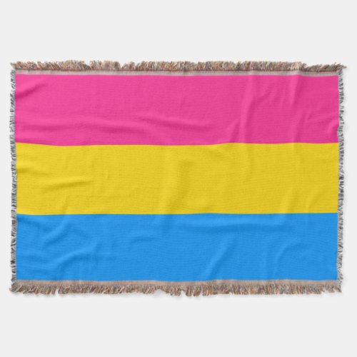 Pansexual Pride Stripes Throw Blanket