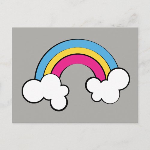 Pansexual  Rainbow Design  Postcard