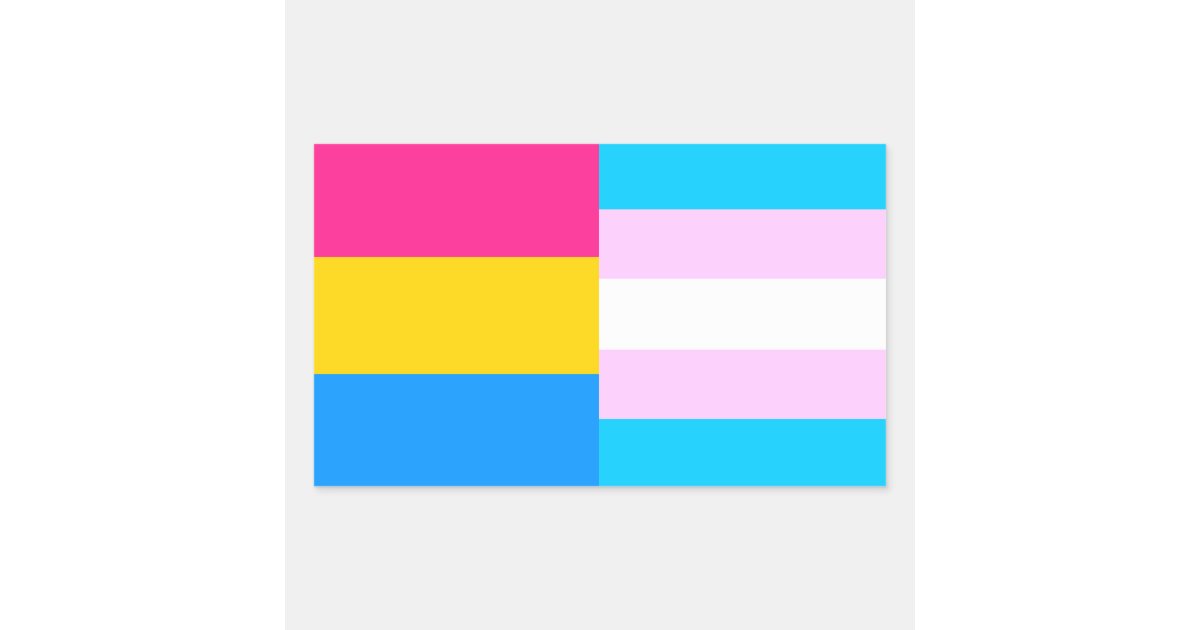 Pansexual Trans Pride Flags Sticker