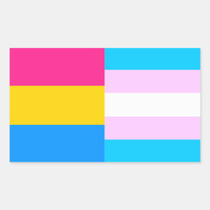 Pansexual/trans pride flags sticker