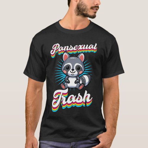 Pansexual Trash Cute Ironic Pansexual Raccoon Love T_Shirt