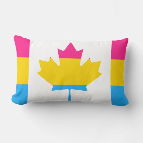 Pansexuality Canadian pride flag Throw Pillow