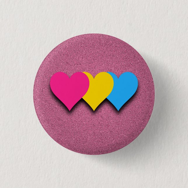 Pansexuality flag button (Front)