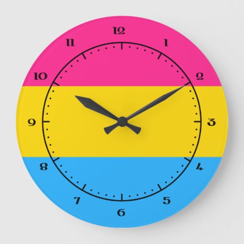 Pansexuality flag clocks