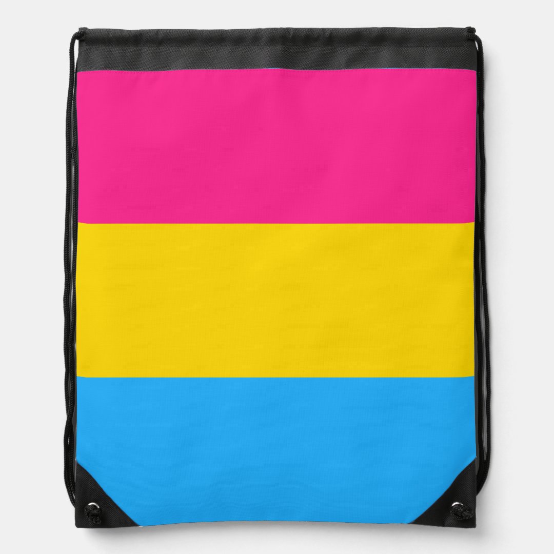 Pansexuality Flag Drawstring Backpack | Zazzle