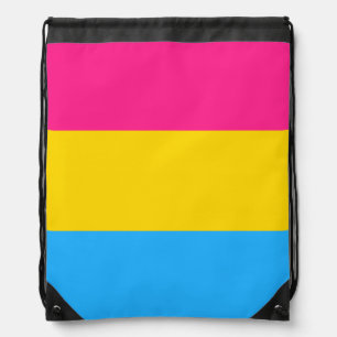 Pansexuality flag Drawstring Backpack