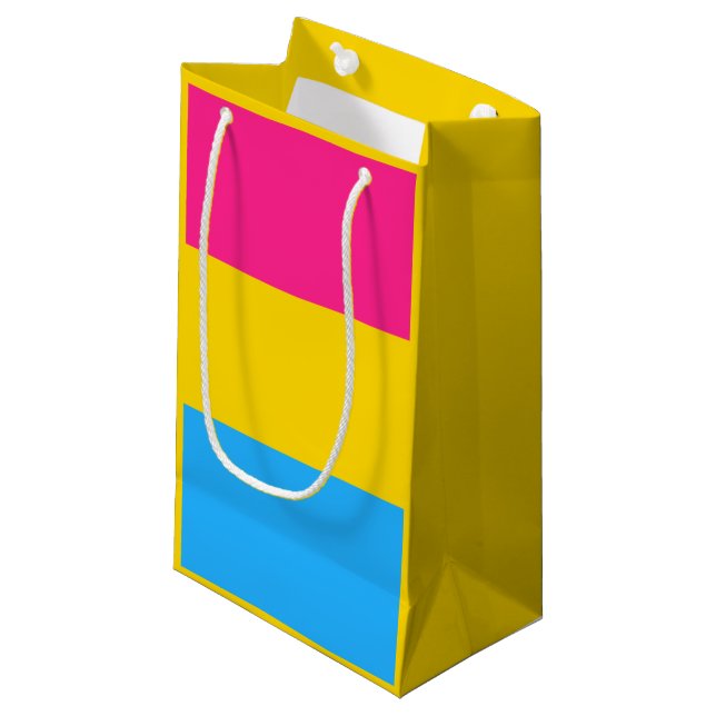 Pansexuality flag small gift bag (Front Angled)