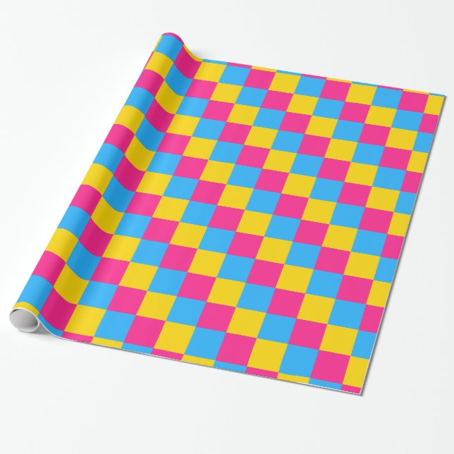 Pansexuality pride colors Wrapping Paper (Unrolled)