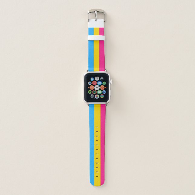 Pansexuality Pride flag Apple Watch Band (Front)