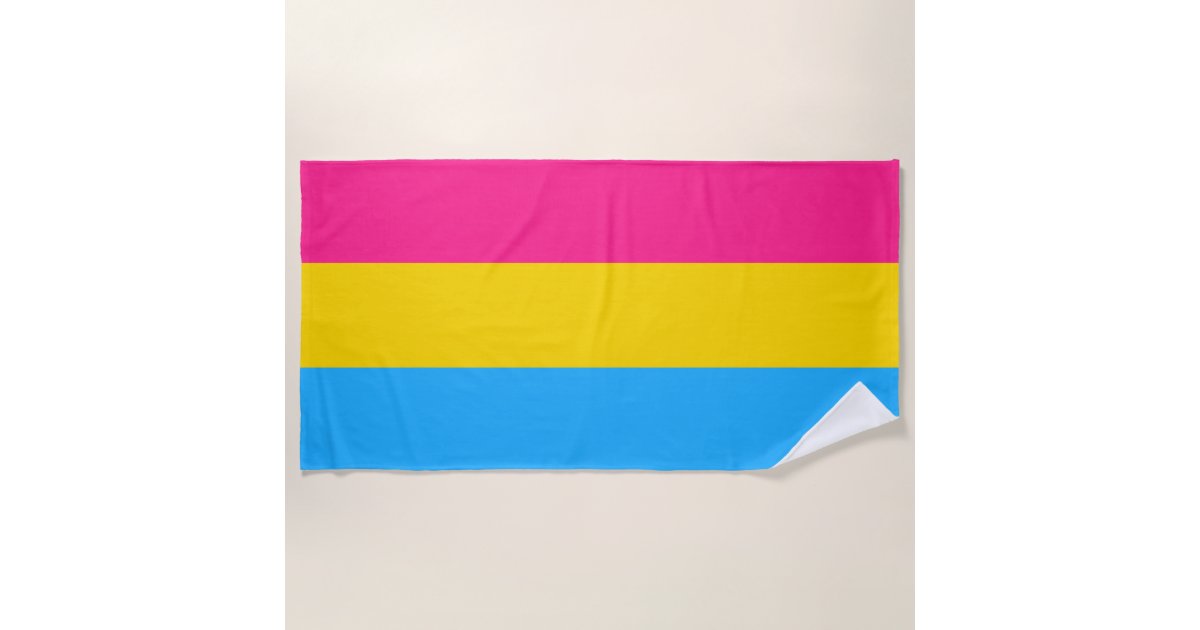 Pansexuality Pride Flag Beach Towel Zazzle 2665