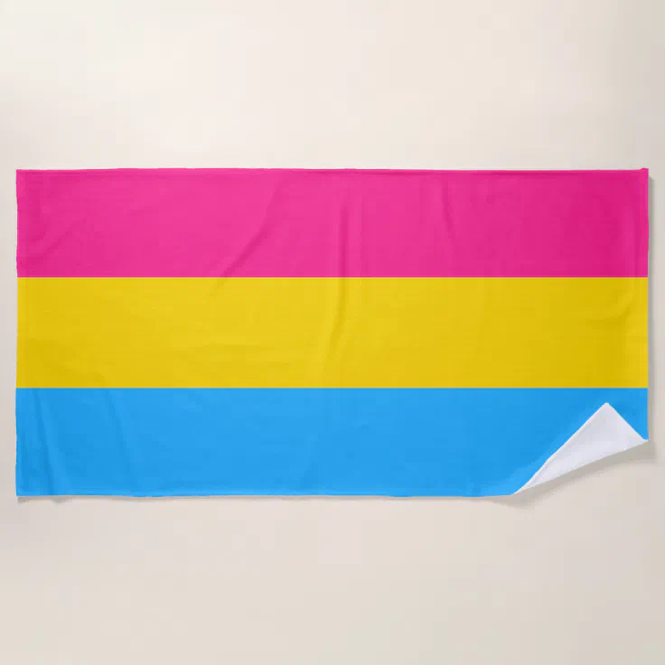 Pansexuality Pride Flag Beach Towel Zazzle 9434