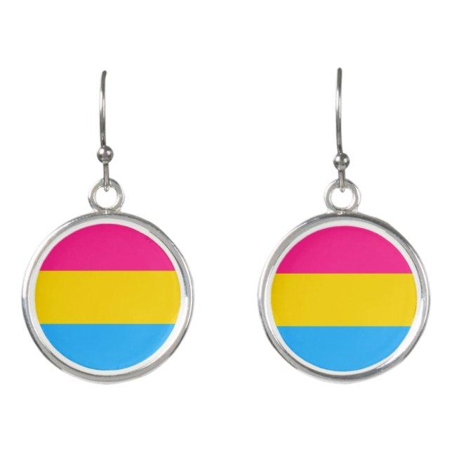 Pansexuality pride flag earrings (Front)