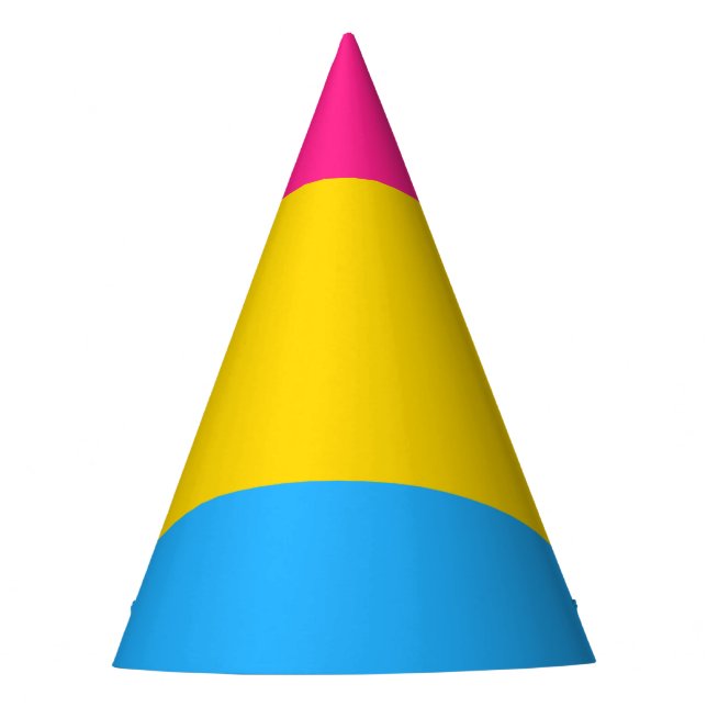 Pansexuality pride flag party hat (Front)