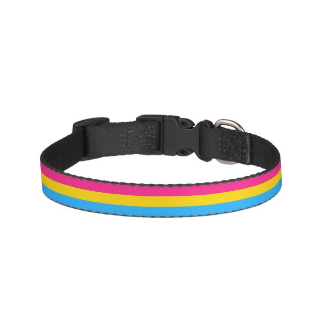 Pansexuality Pride flag Pet Collar (Front)