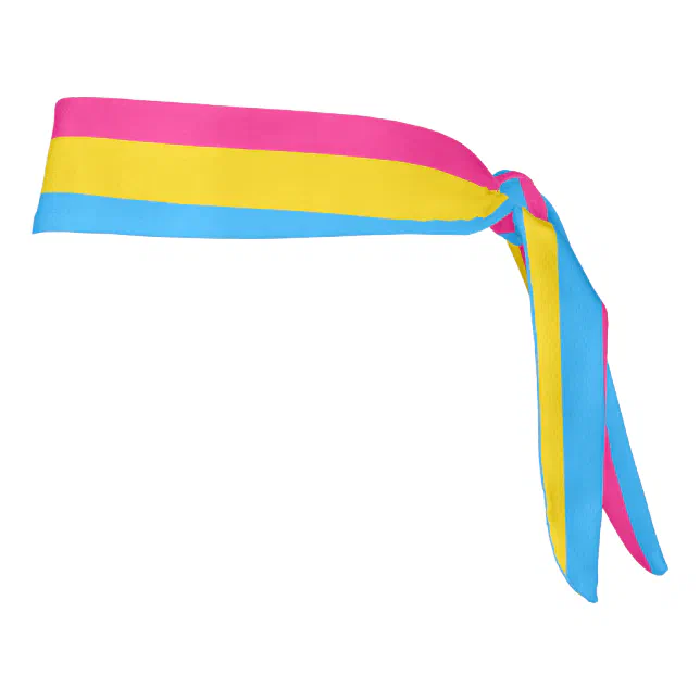 Pansexuality Pride Flag Tie Headband | Zazzle