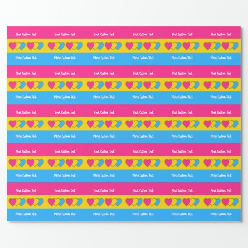 Pansexuality Pride Flag With Text Wrapping Paper Zazzle