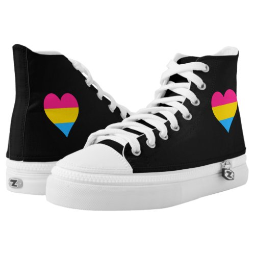 Pansexuality pride hearts High_Top sneakers