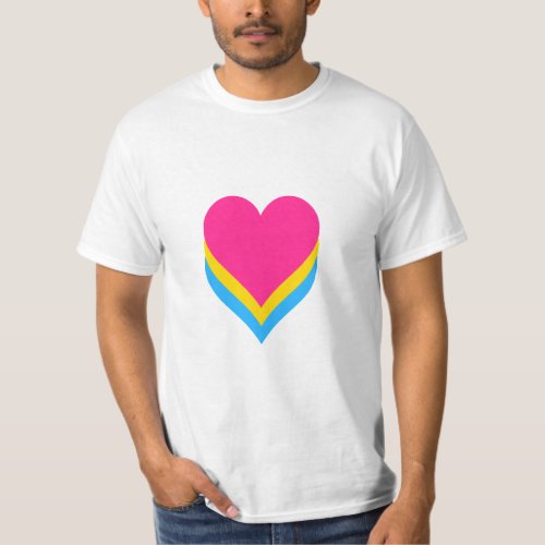 Pansexuality pride hearts T_shirt