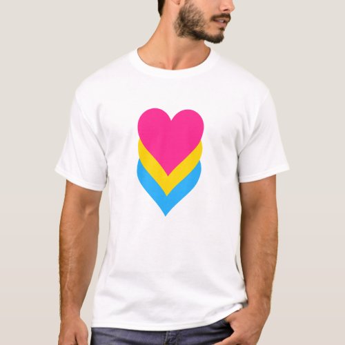 Pansexuality pride hearts T_Shirt