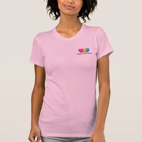 Pansexuality pride hearts  T_Shirt
